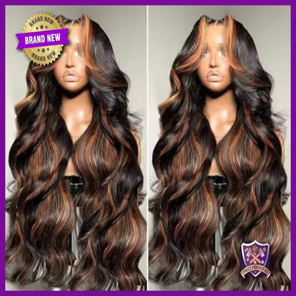 28 Inch Body Wave Lace Front Wig, Glueless Wear and Go, 220% Density, Synthetic main image 5